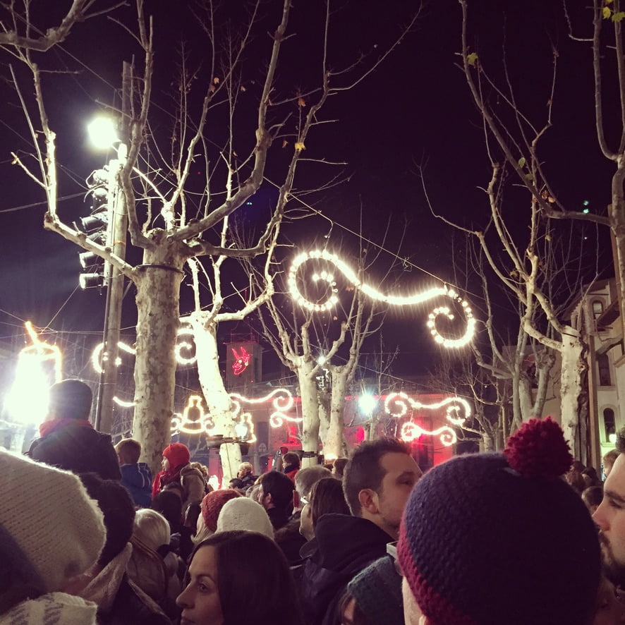 The Main Square in Sa Pobla on the night of Sant Antoni